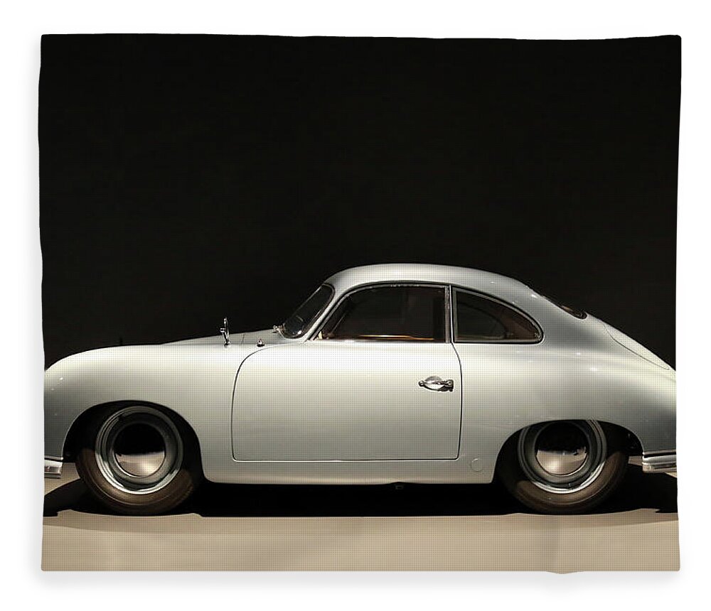 Porsche Fleece Blanket featuring the photograph 1952 Porsche 356 by Peter Kraaibeek