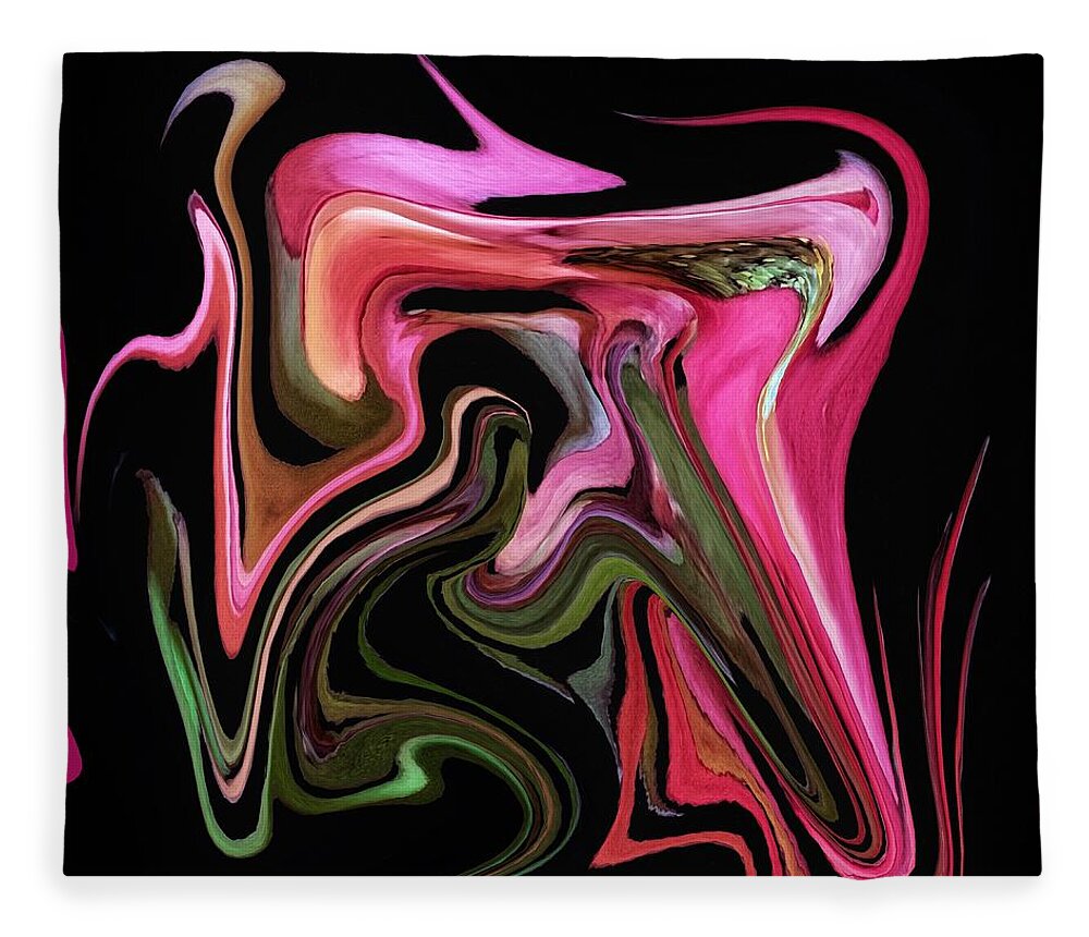 Abstract Fleece Blanket featuring the photograph Abstract Colorplay - Series #3 #2 by Barbara Zahno