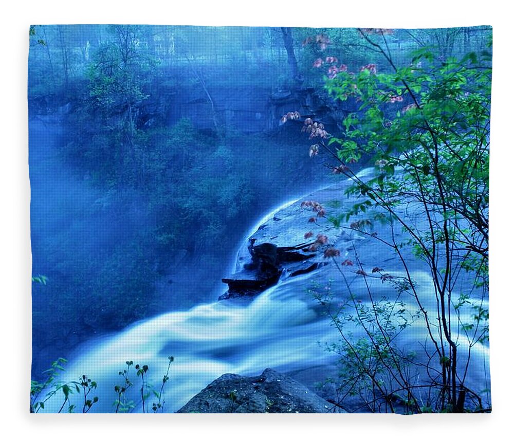  Fleece Blanket featuring the photograph Brandywine Falls by Brad Nellis