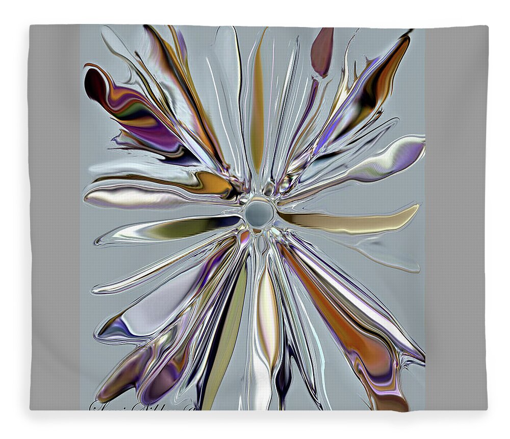 Grays Fleece Blanket featuring the digital art Digital design by Loxi Sibley by Loxi Sibley