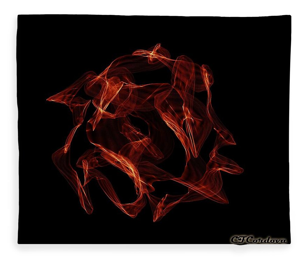 Energy Artwork Fleece Blanket featuring the digital art Energy Artwork Collection #2 by Carmen Cordova