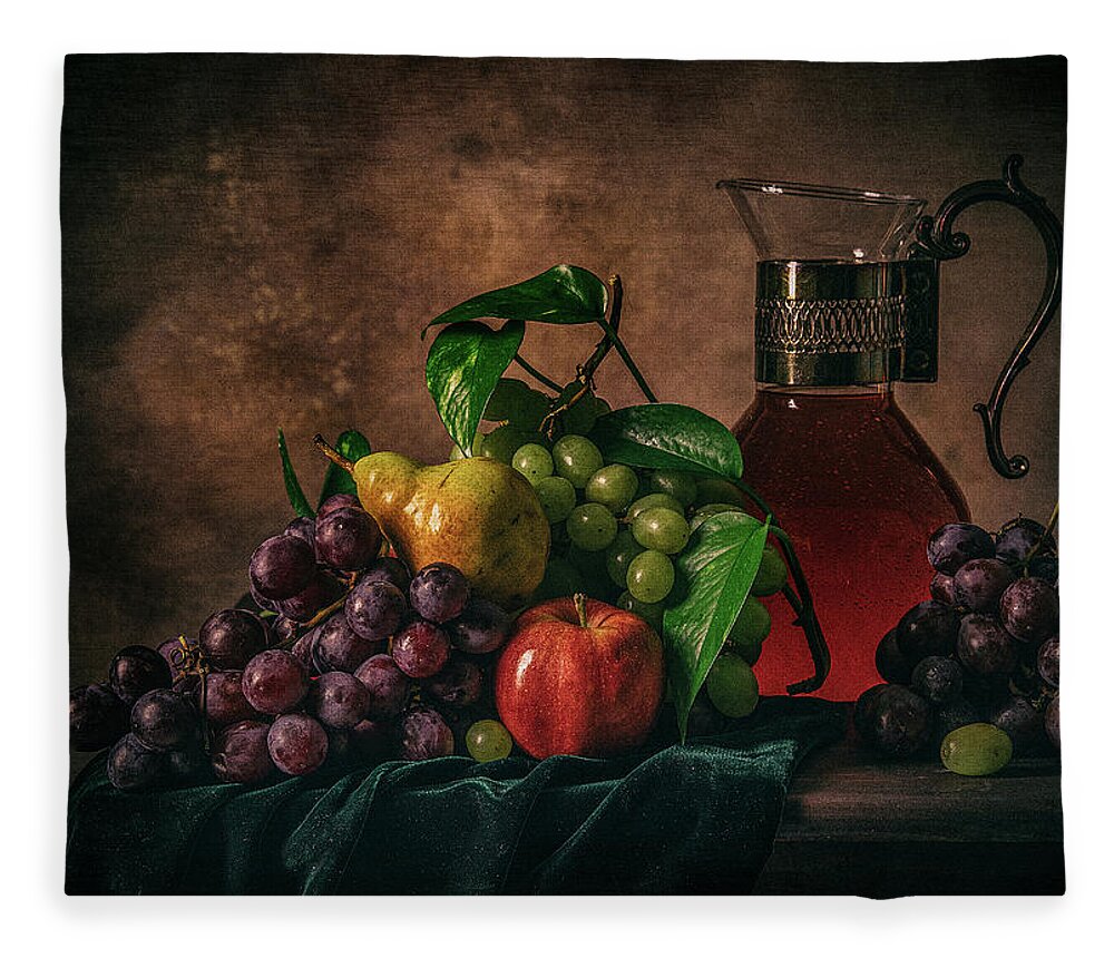 Fruits Fleece Blanket featuring the photograph Fruits by Anna Rumiantseva