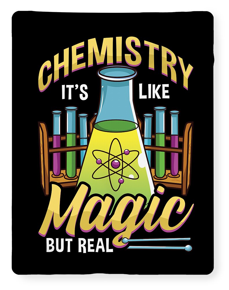 Funny Chemistry Its Like Magic But Real Science Fleece Blanket by ...