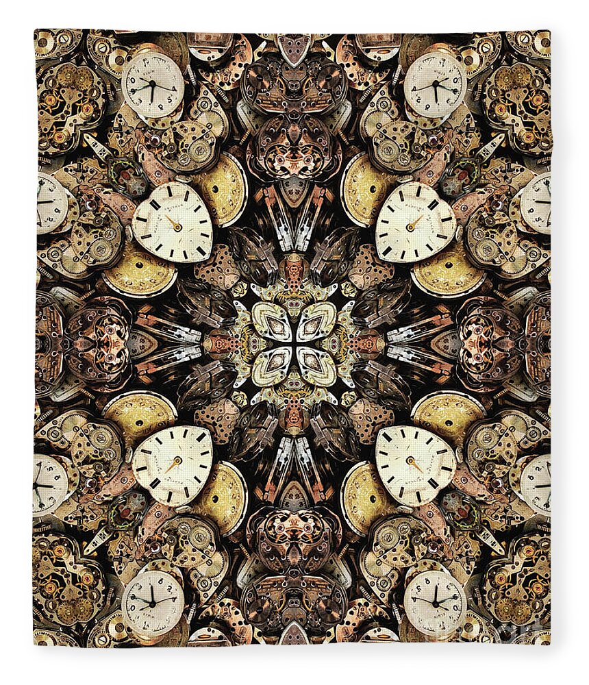 Time Fleece Blanket featuring the photograph Pieces of Time by Phil Perkins
