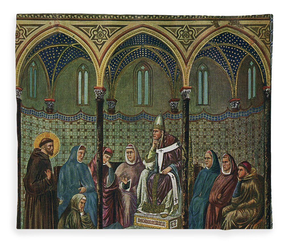 1200s Fleece Blanket featuring the painting St. Francis Of Assisi #2 by Granger