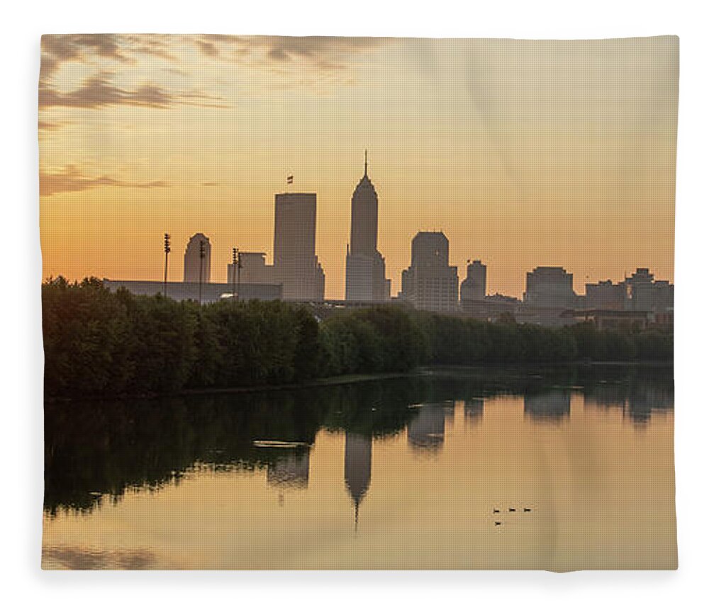 8370 Fleece Blanket featuring the photograph Indianapolis Sunrise #20 by FineArtRoyal Joshua Mimbs