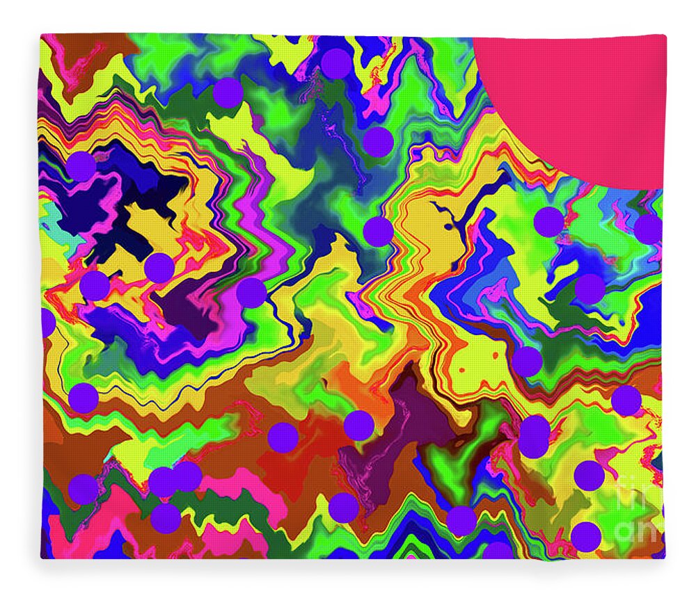  Fleece Blanket featuring the digital art 3-6-2010eabcdefghijklmnopq by Walter Paul Bebirian