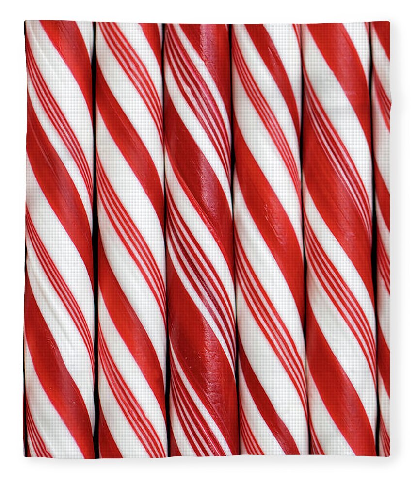 Candy Fleece Blanket featuring the photograph Candy Canes #3 by Vivian Krug Cotton