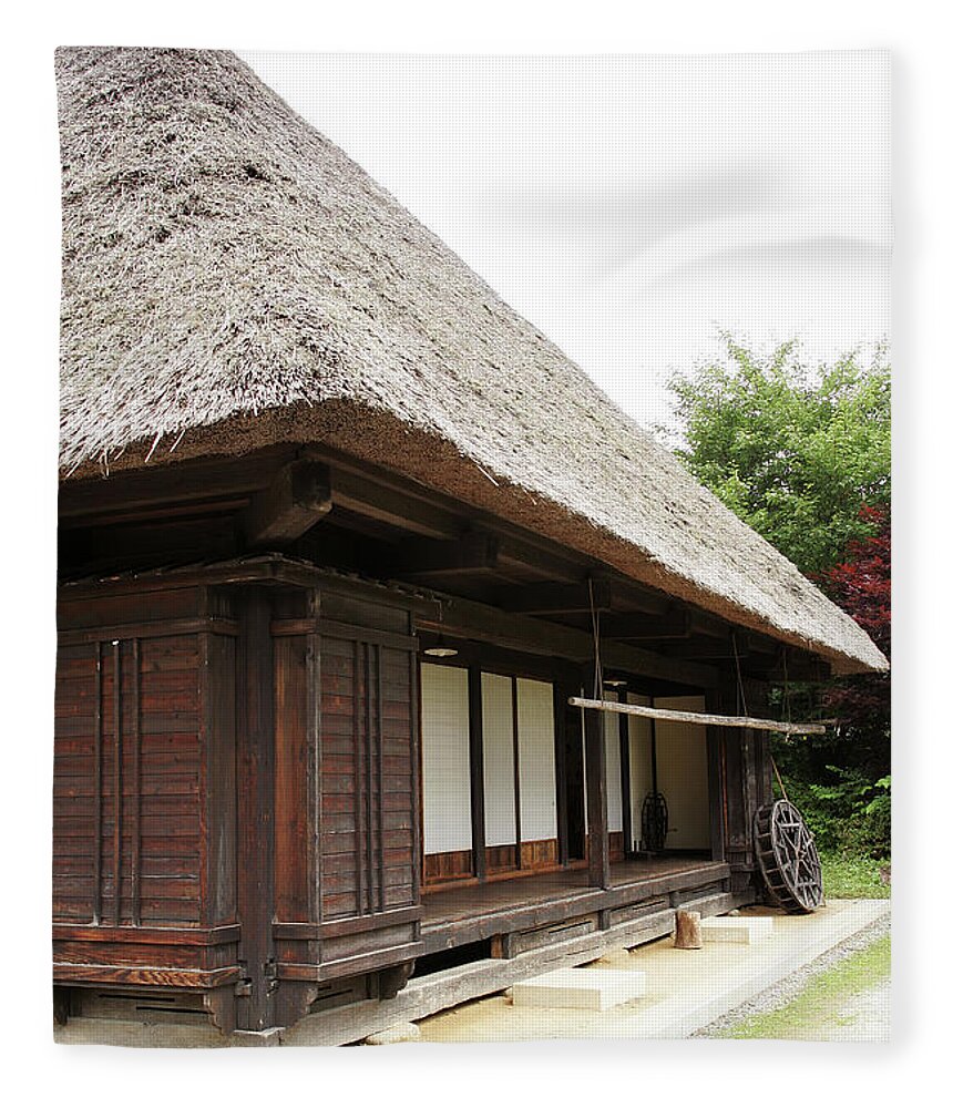 Old Folk House Fleece Blanket featuring the photograph Old Japanese house #3 by Kaoru Shimada