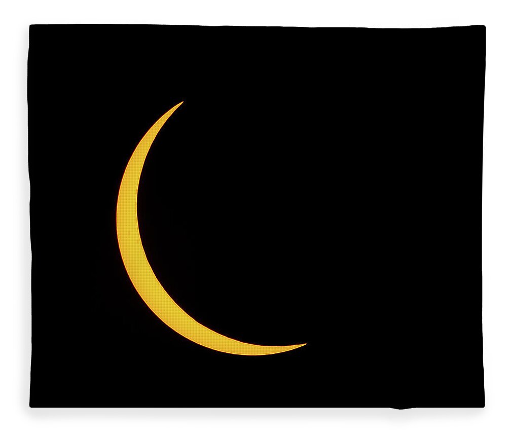 Solar Eclipse Fleece Blanket featuring the photograph Partial Solar Eclipse #4 by David Beechum