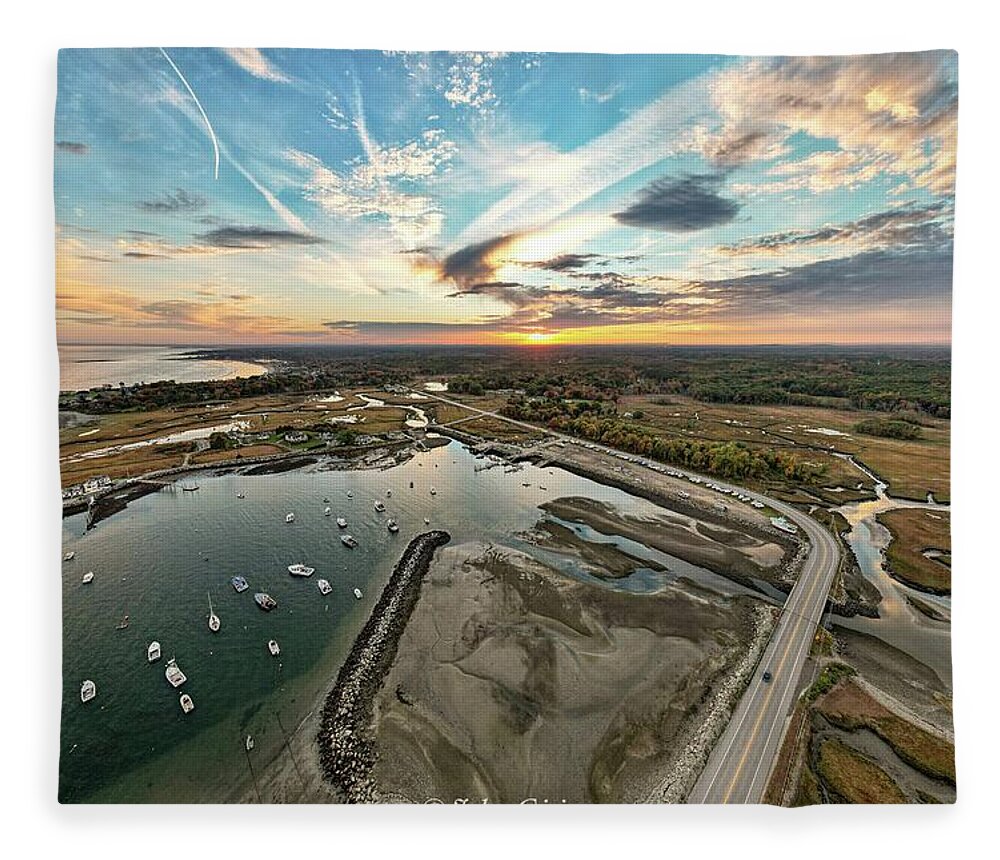  Fleece Blanket featuring the photograph Rye Harbor by John Gisis
