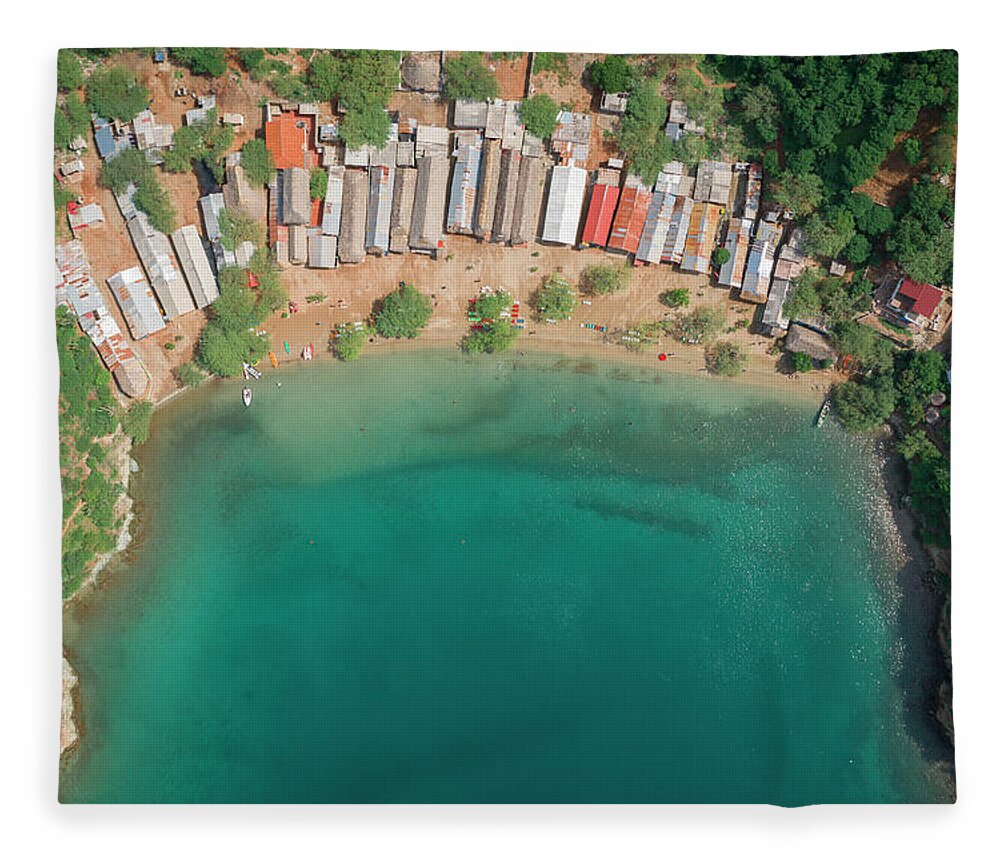 Taganga Fleece Blanket featuring the photograph Taganga Magdalena Colombia #3 by Tristan Quevilly