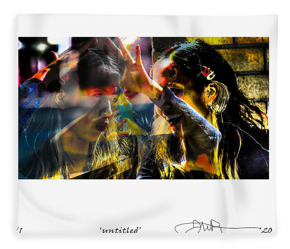Signed Limited Edition Of 10 Fleece Blanket featuring the digital art 35 by Jerald Blackstock