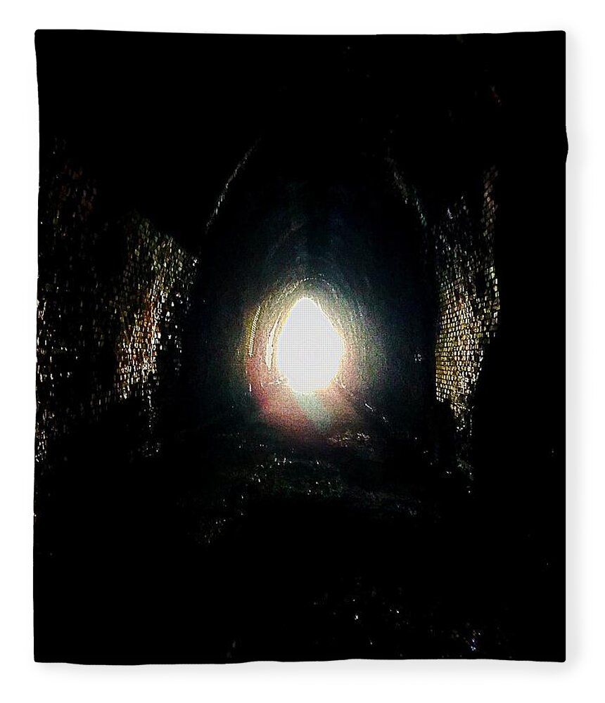  Fleece Blanket featuring the photograph Crozet Blue Ridge Tunnel #4 by Stephen Dorton