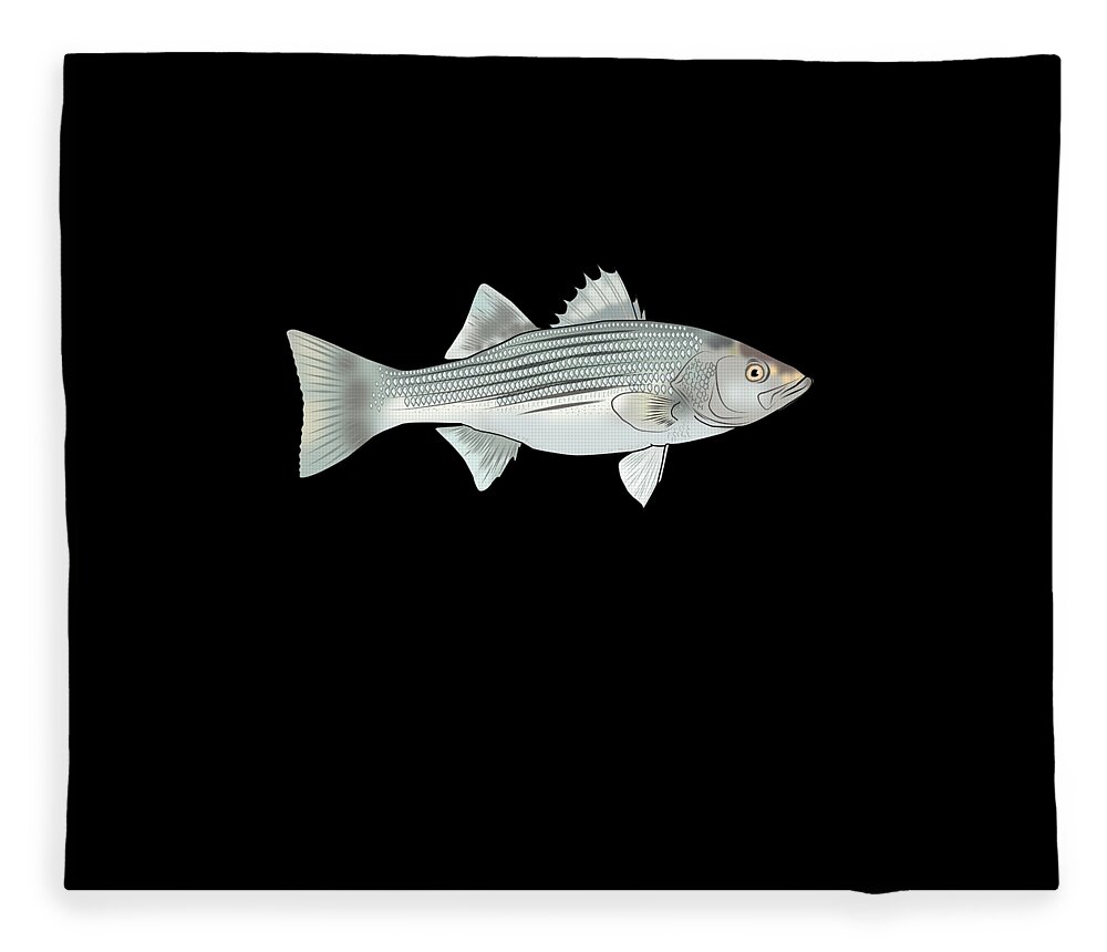 Funny Fish Sticker Striped Bass Boat Decal Bass Fishing Sticker Vinyl  Laptop Freshwater Fish Decal Gift for Fisherman Grandpa Fathers Day #4  Fleece Blanket by Lukas Davis - Pixels