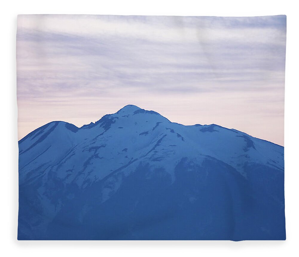 Mt.iwaki Fleece Blanket featuring the photograph Mt.Iwaki #4 by Kaoru Shimada