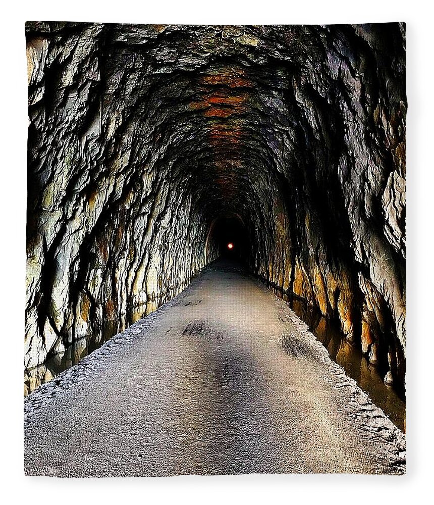  Fleece Blanket featuring the photograph Crozet Blue Ridge Tunnel #5 by Stephen Dorton