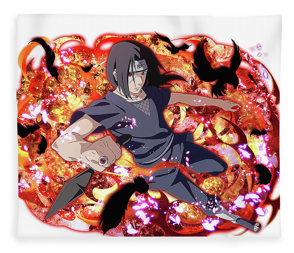 Uchiha Itachi 5 Fleece Blanket
