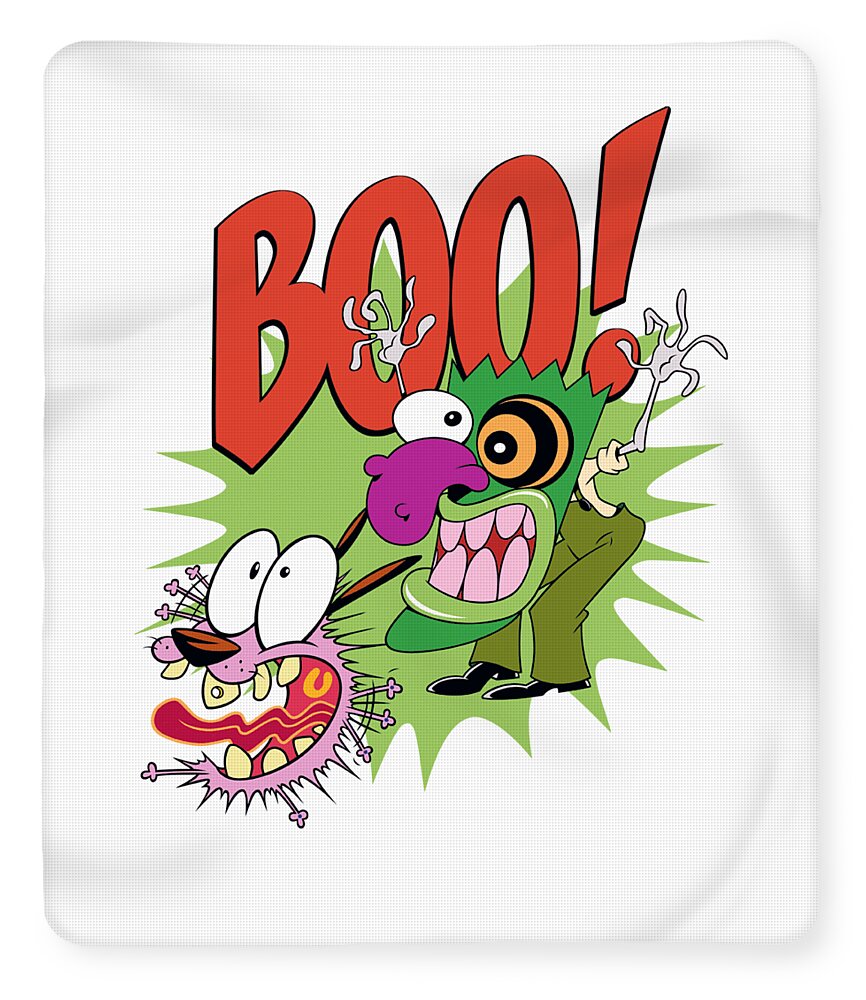 Courage The Cowardly Dog Fleece Blanket by Tiffany Gaskins - Pixels