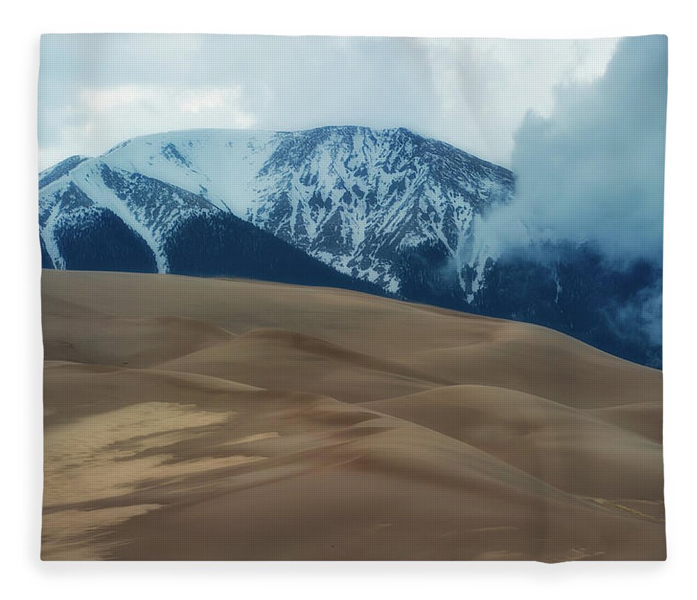 Co Fleece Blanket featuring the photograph Sand Dunes #7 by Doug Wittrock