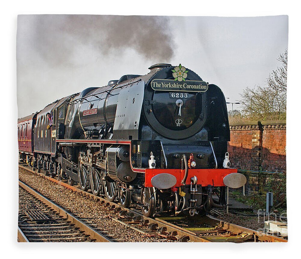 Steam Fleece Blanket featuring the photograph 6233 Duchess Of Sutherland by David Birchall