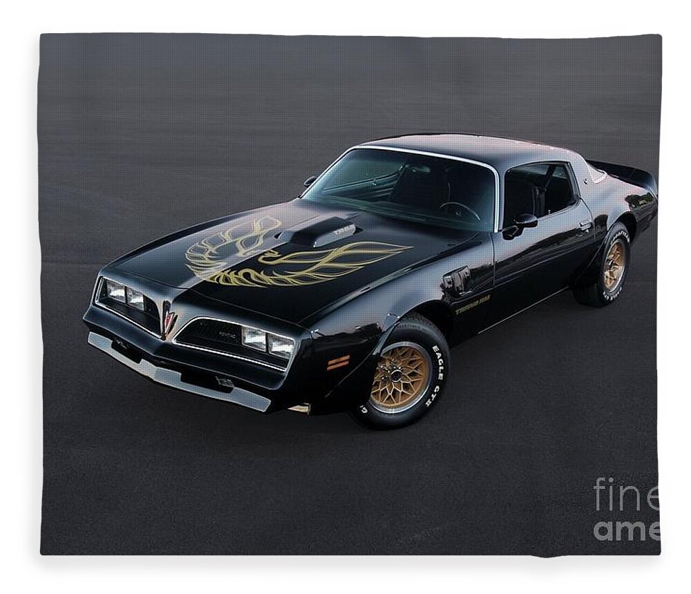 78 Fleece Blanket featuring the photograph 78 Pontiac Trans Am by Action