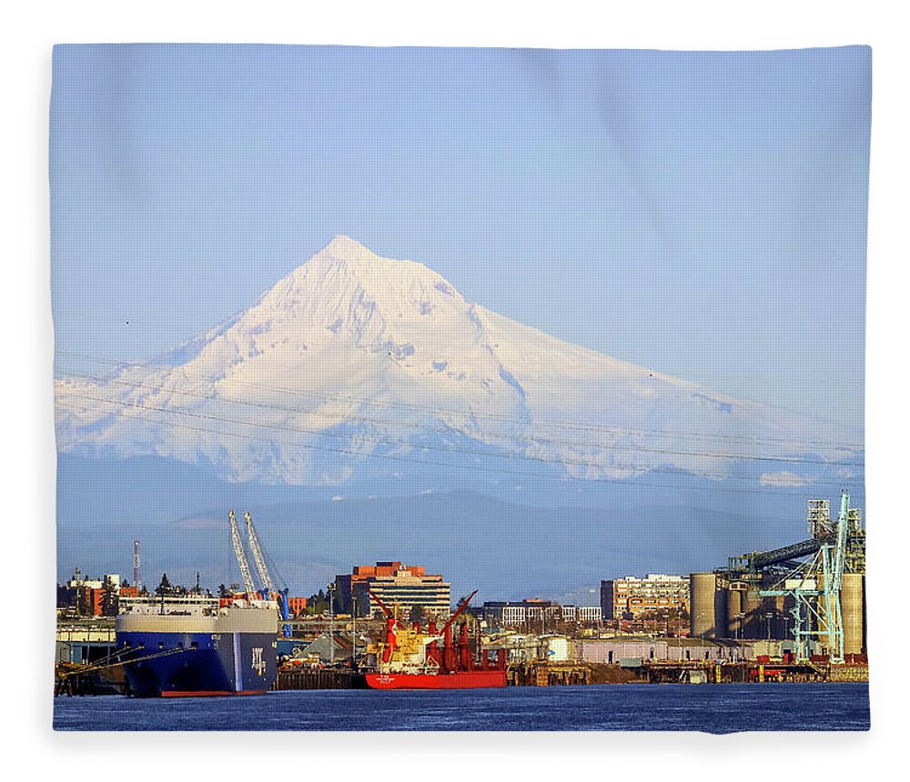 Portland Oregon Fleece Blanket featuring the photograph Portland Oregon #8 by Paul James Bannerman
