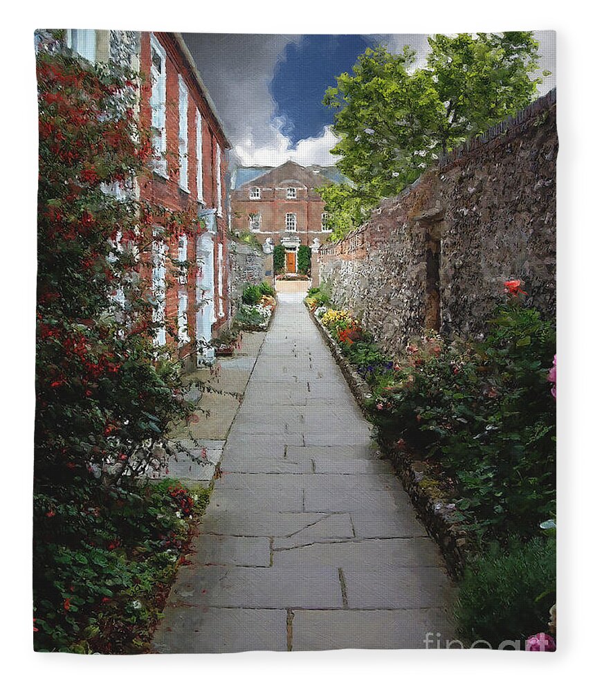 Chichester Fleece Blanket featuring the photograph A Chichester Path by Brian Watt