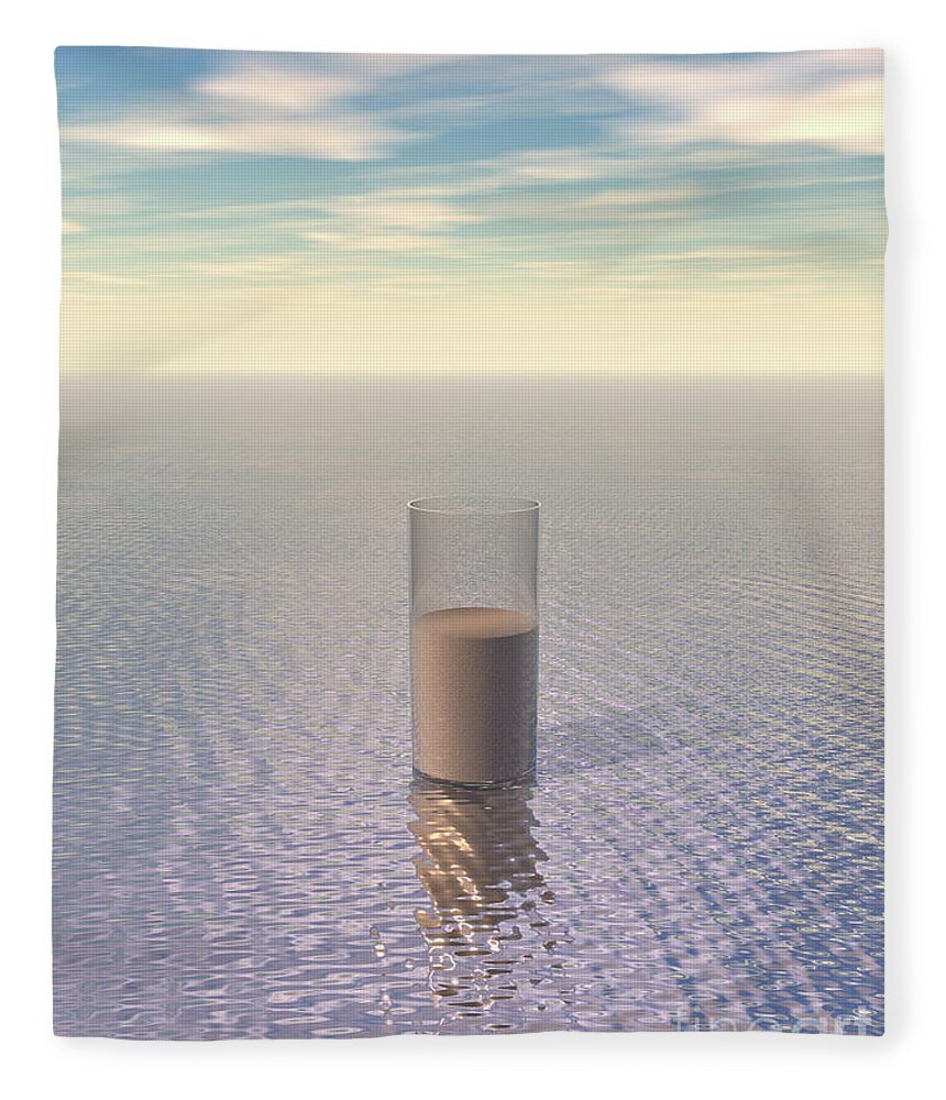 Sand Fleece Blanket featuring the digital art A Glass of Sand by Phil Perkins