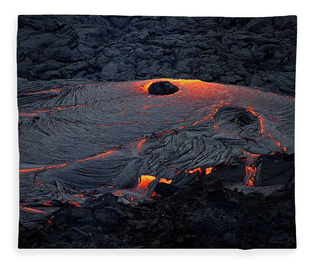 Volcano Fleece Blanket featuring the photograph A heated pool in Iceland by Christopher Mathews