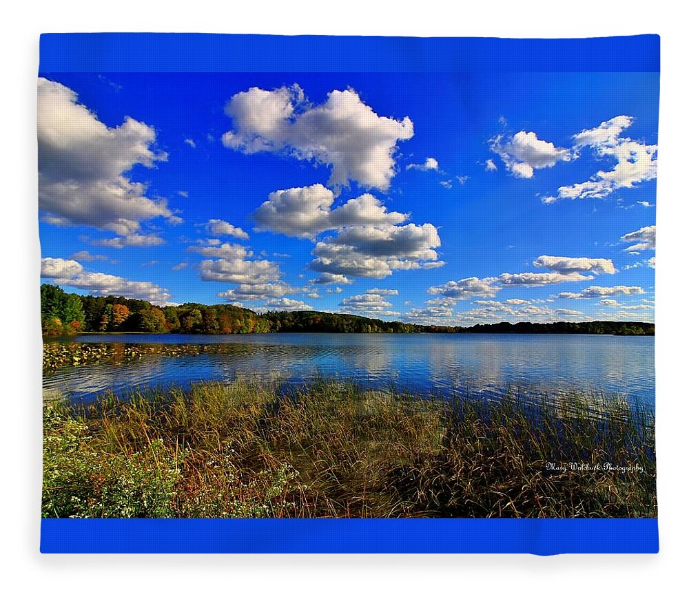 Landscape Fleece Blanket featuring the photograph A Hint of Fall by Mary Walchuck