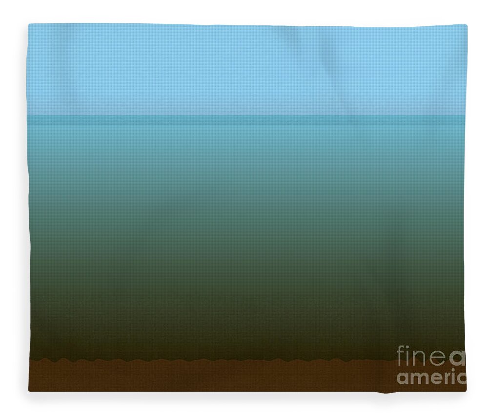 Water Fleece Blanket featuring the digital art A Look Across the Channel by Kae Cheatham