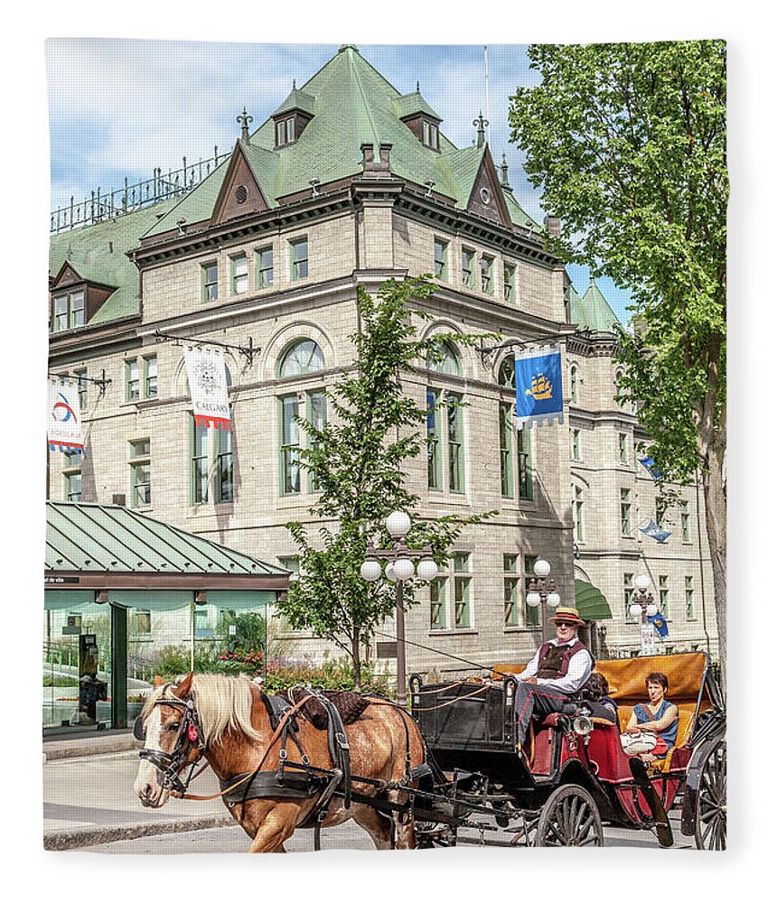 City Fleece Blanket featuring the photograph A Ride in Qubec City by W Chris Fooshee