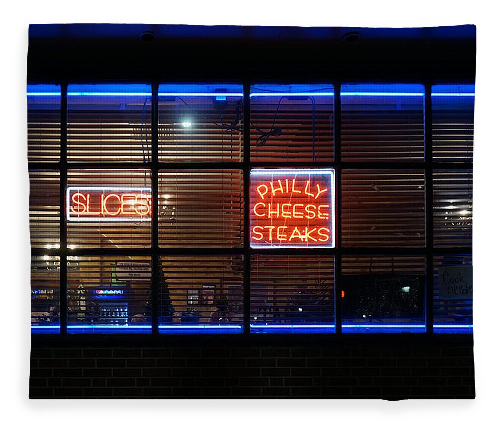 Richard Reeve Fleece Blanket featuring the photograph A Slice of Philly by Richard Reeve