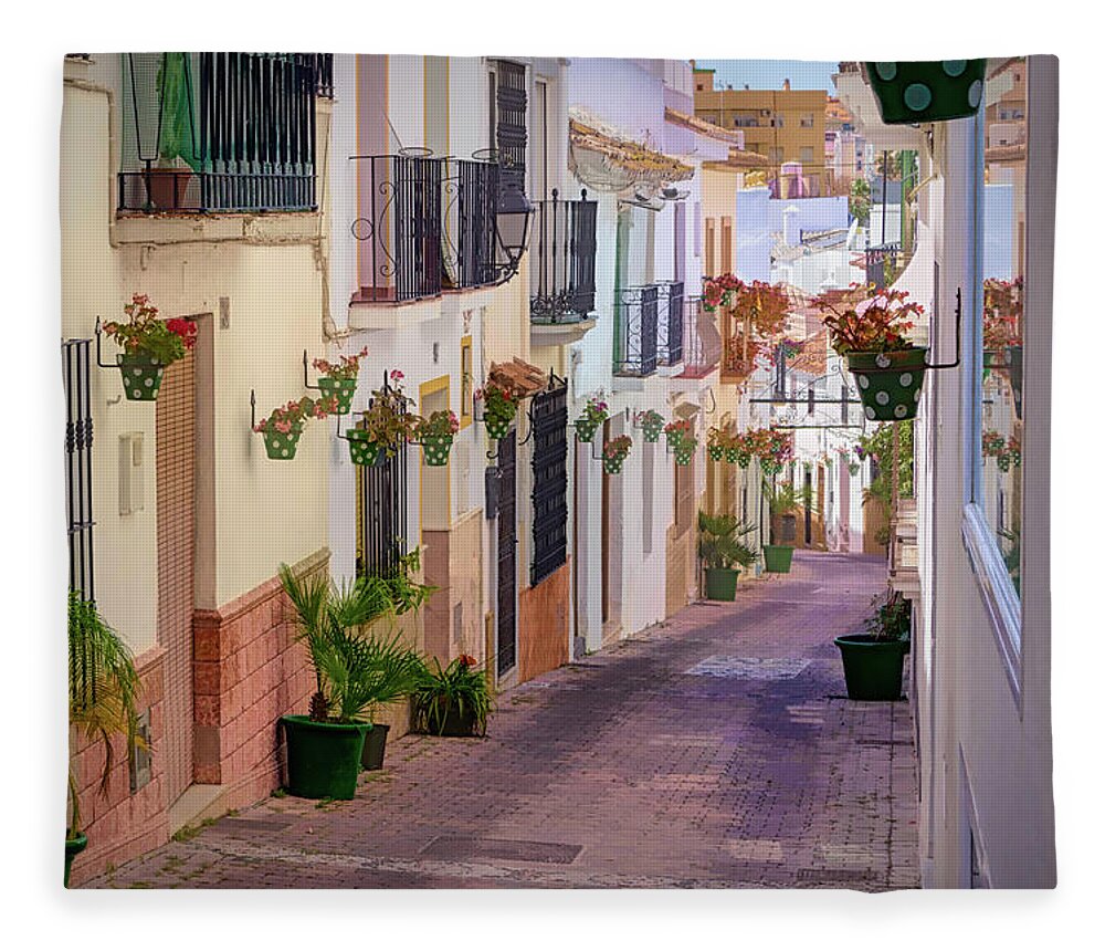 Andalusian City Fleece Blanket featuring the photograph A visit to the city of Estepona - 7 by Jordi Carrio Jamila