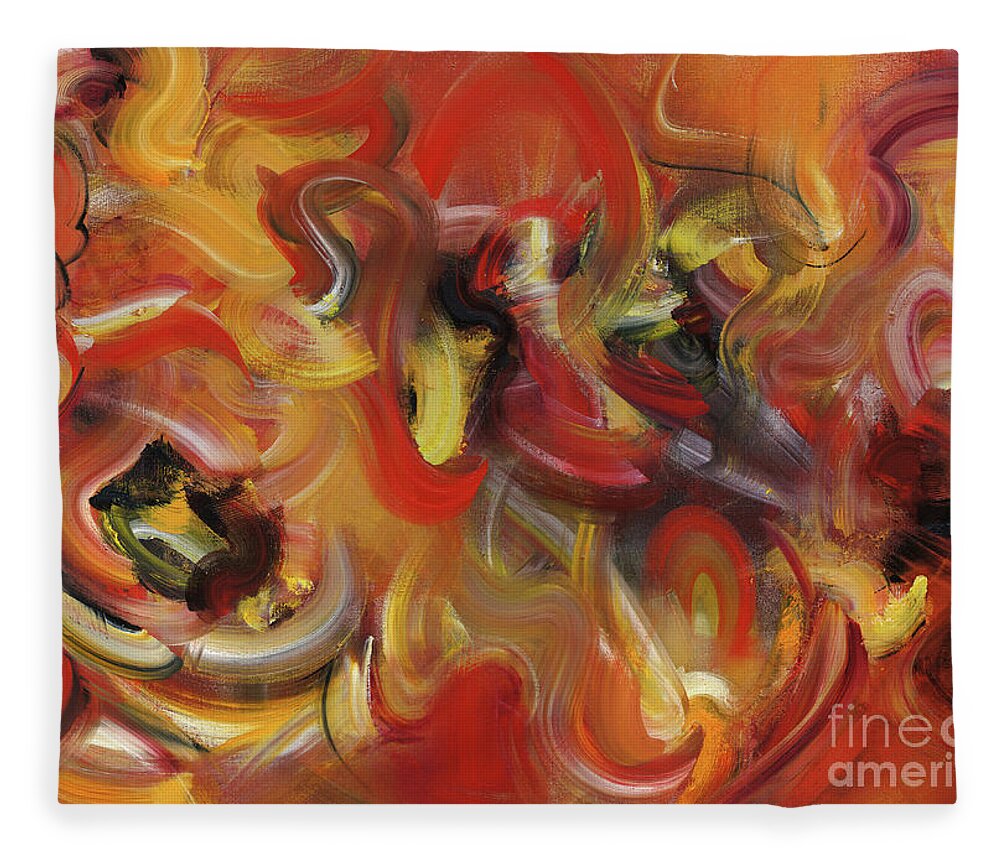 Oils Fleece Blanket featuring the painting Abfackeln by Ritchard Rodriguez