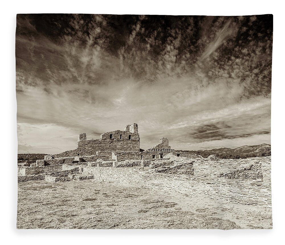 Abo Ruins Fleece Blanket featuring the photograph Abo Ruins by Maresa Pryor-Luzier