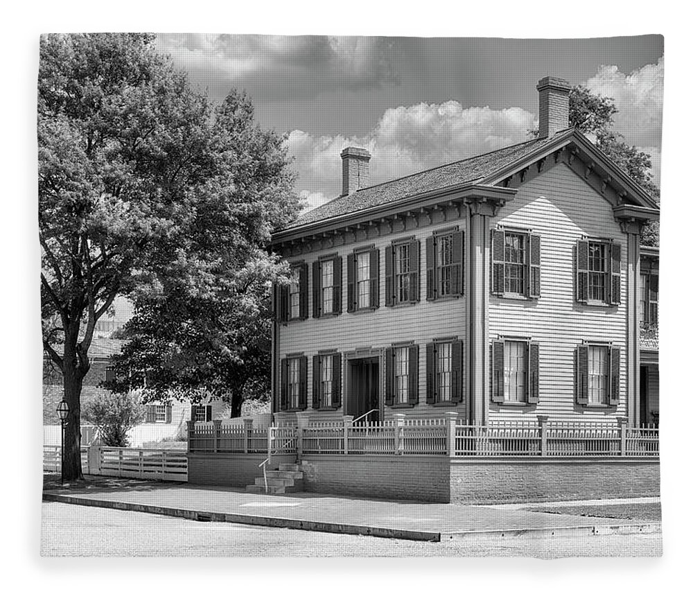 Lincolns Home Fleece Blanket featuring the photograph Abraham Lincoln's Home - Springfield, IL by Susan Rissi Tregoning