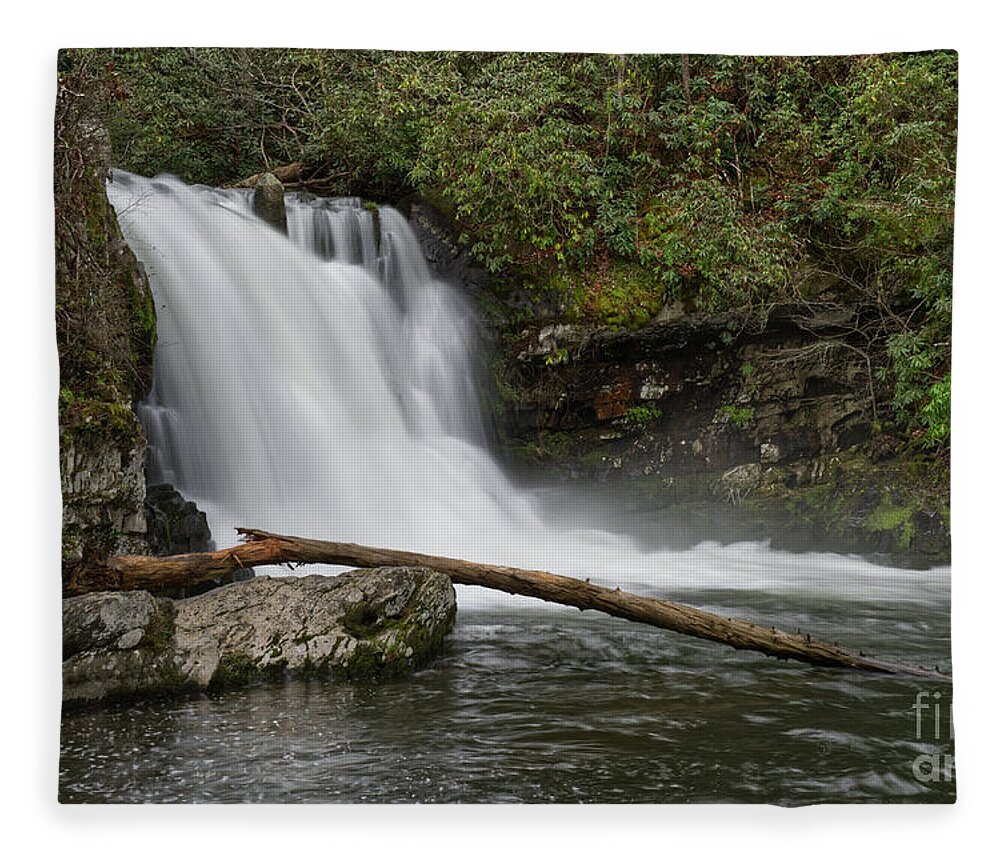 Abrams Falls Fleece Blanket featuring the photograph Abrams Falls 13 by Phil Perkins