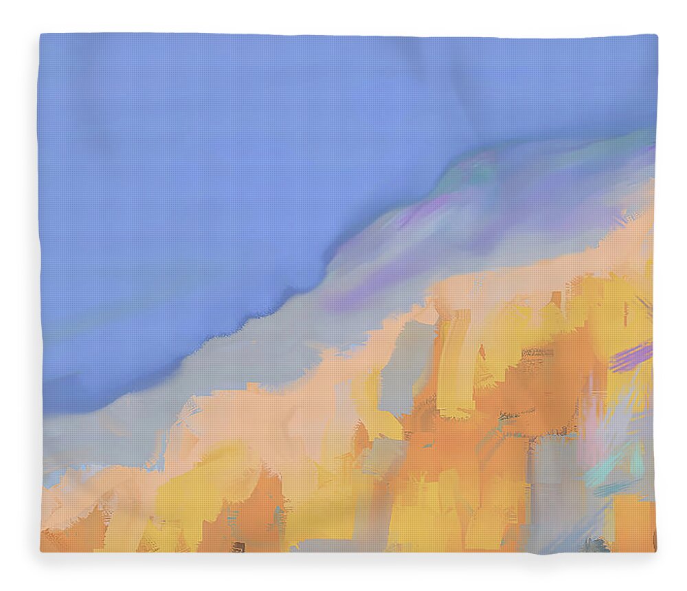 Abstract Painting Fleece Blanket featuring the digital art Abstract 928 by Cathy Anderson