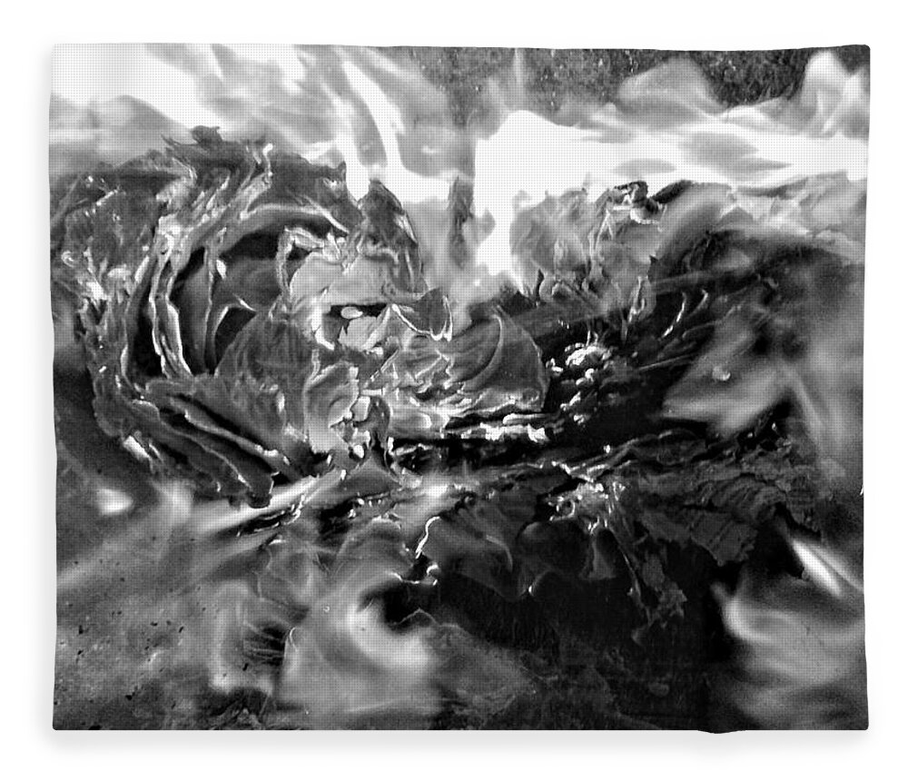 Photograph B&w Abstract Fleece Blanket featuring the photograph Abstract Black and White 1 by Beverly Read