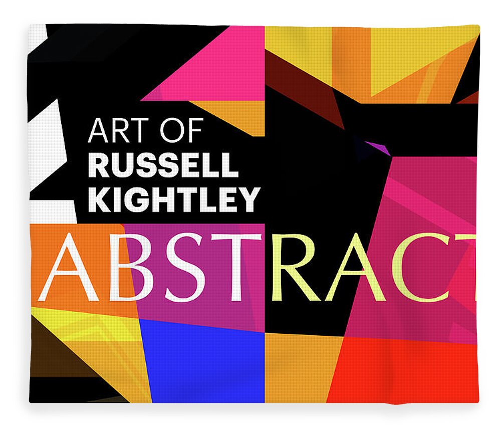 Art Fleece Blanket featuring the digital art ABSTRACT Cover Landscape by Russell Kightley