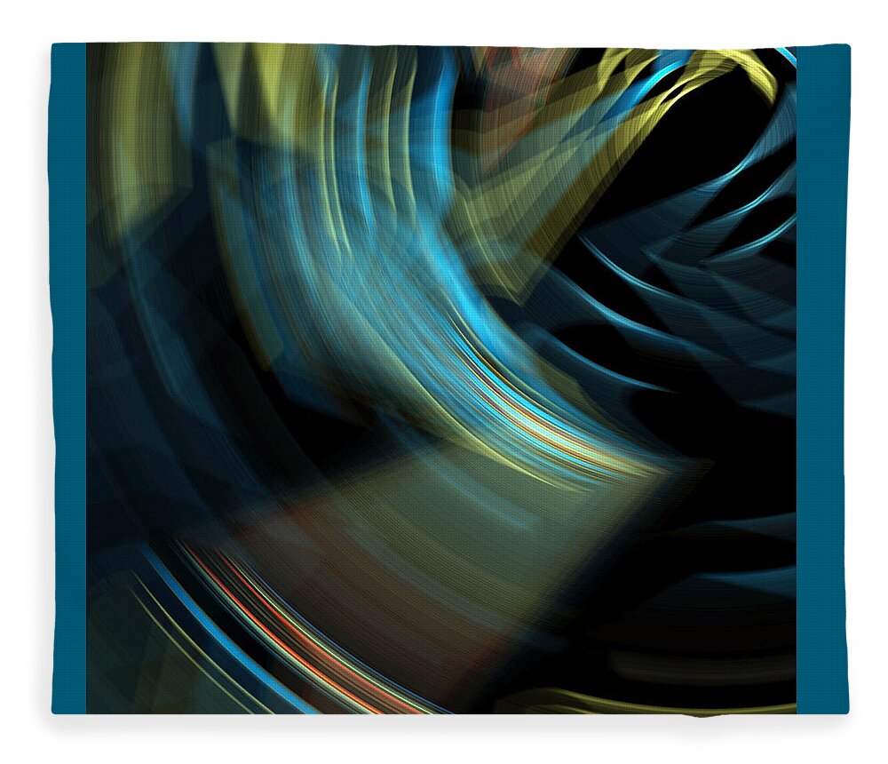 Abstract Art Fleece Blanket featuring the digital art Abstract Art In Motion by Ronald Mills