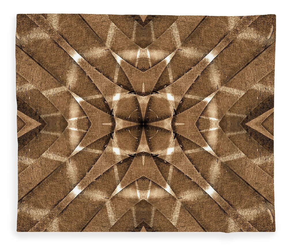 Sepia Tone Fleece Blanket featuring the photograph Abstract Stairs 12 by Mike McGlothlen