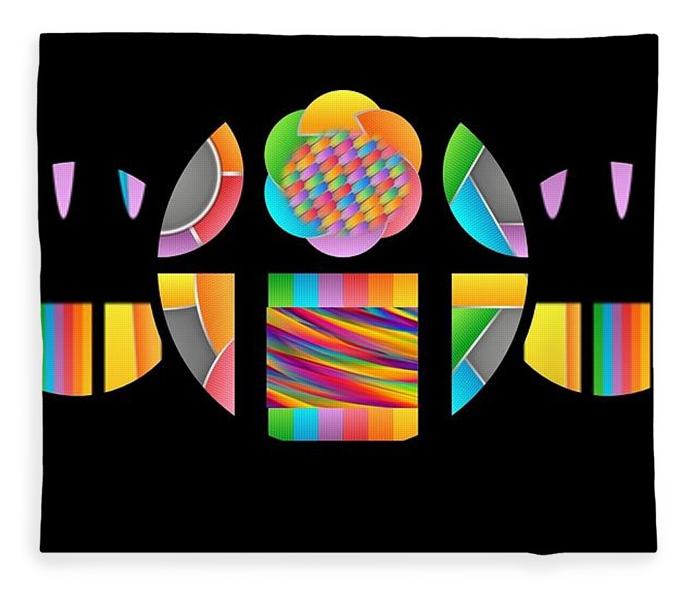 Abstract Fleece Blanket featuring the digital art Abstraction by Nancy Ayanna Wyatt