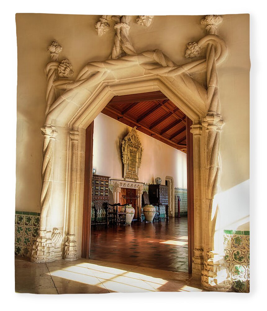 Sintra Fleece Blanket featuring the photograph Access to the ambassadors' hall by Micah Offman