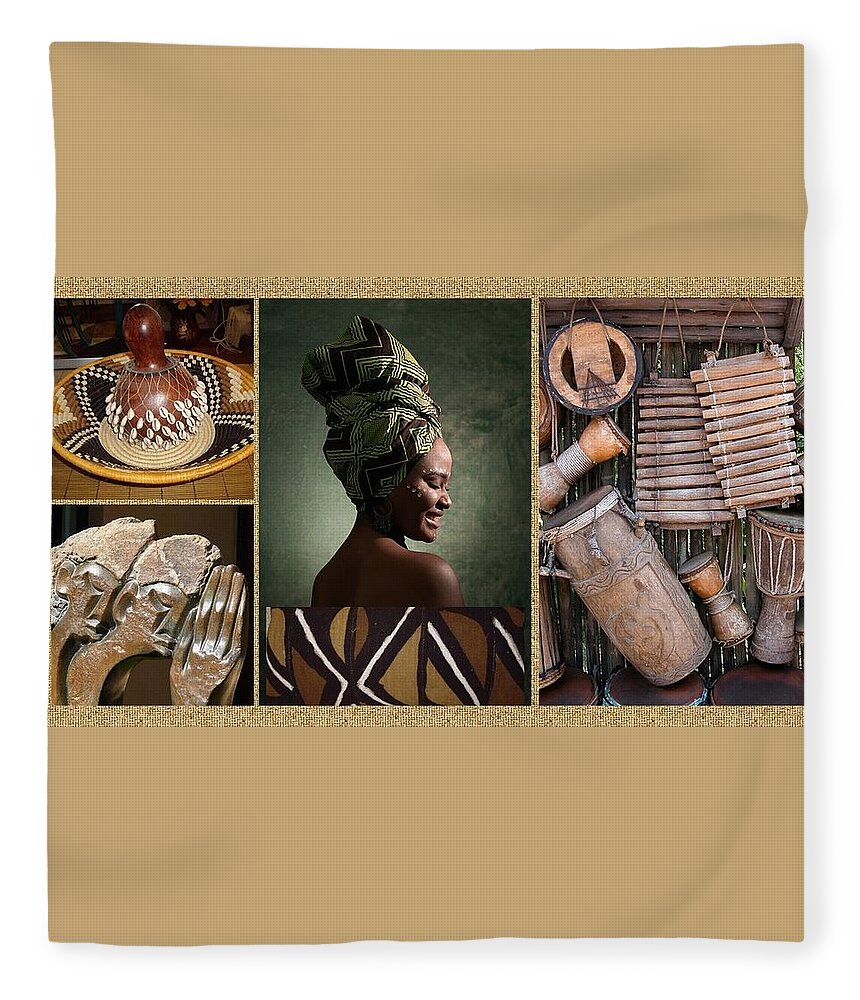 Africa Fleece Blanket featuring the photograph Africa Still Speaks by Nancy Ayanna Wyatt