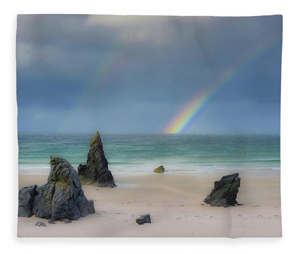 Scotland Fleece Blanket featuring the digital art After storm by Remigiusz MARCZAK