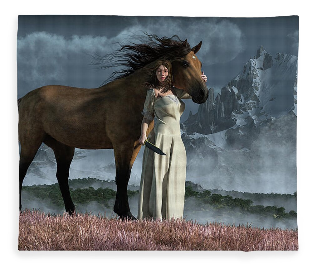 After The Storm Fleece Blanket featuring the digital art After the Storm by Daniel Eskridge