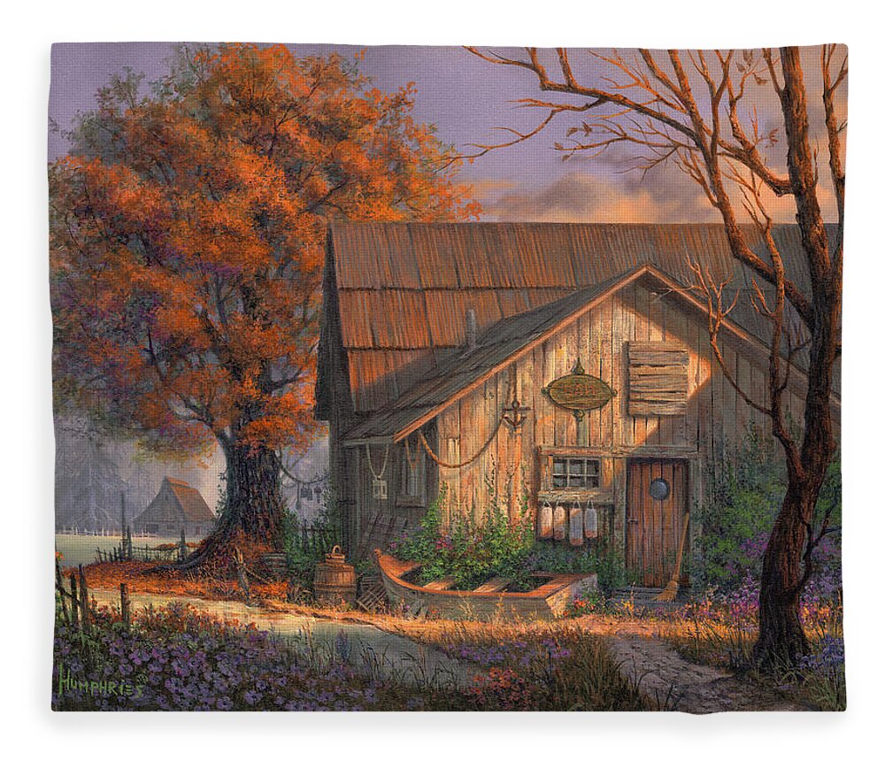 Michael Humphries Fleece Blanket featuring the painting Afternoon Delight by Michael Humphries